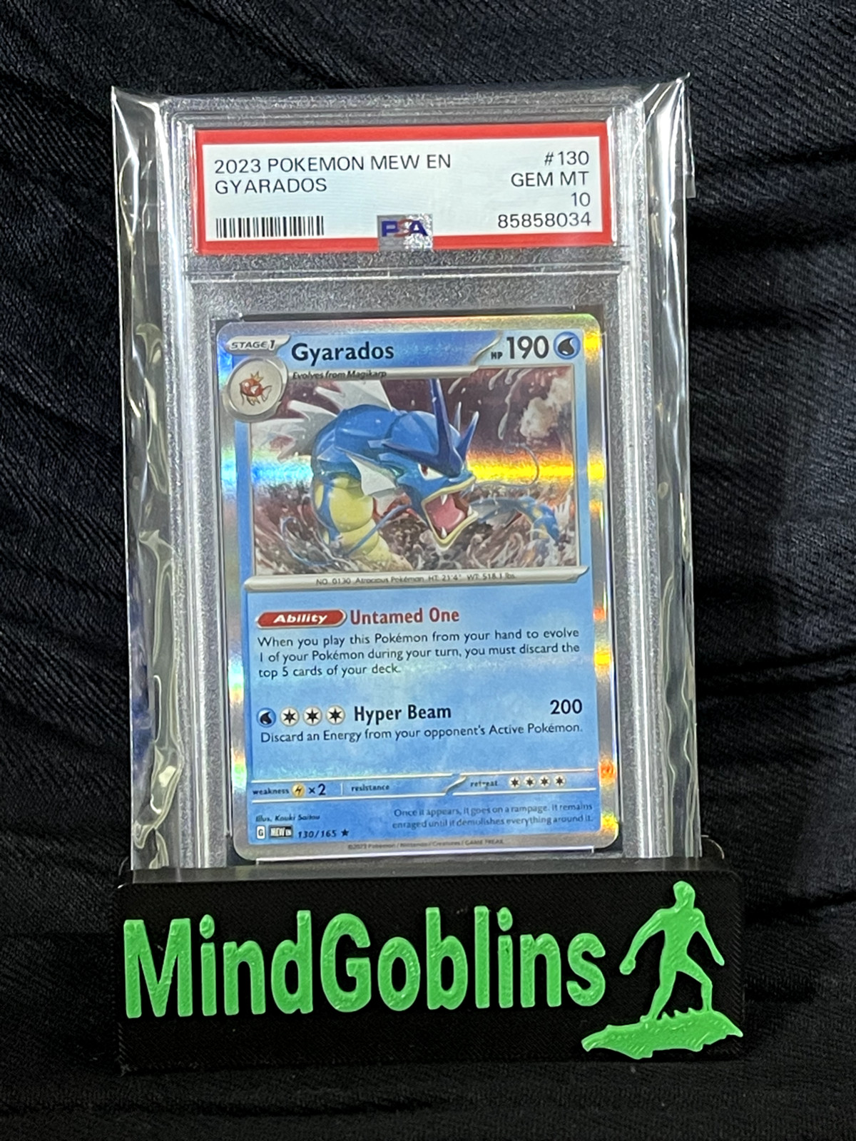 2023 POKEMON MEW EN-151 130 GYARADOS PSA: GEM MINT 10