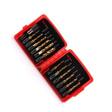 Titanium Combination Drill Tap Bit Set 13PCS SAE and Metric Tap Bits Kit forbk49
