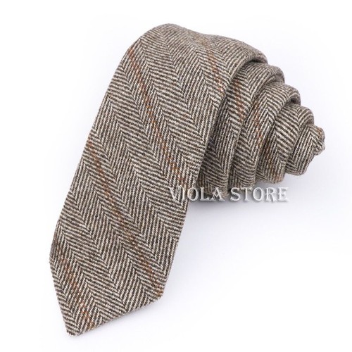 Fashionable Necktie Wool Polyester Soft Classic Suit Wedding Party Gift Men 7cm - Picture 12 of 24