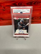 2021 Leaf Pro Set Metal 1990 Base Auto Red Mojo Kahlil Watson PS0-KW1 Auto PSA 9