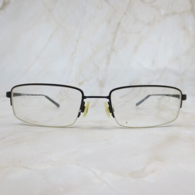 Flexon Nike Eyeglasses Frame 4191-007 Men's Black Half Rim Rectangular 53-19-145