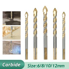 Carbide Drill Bit Set for Ceramic Tile Concrete Glass Wood Marble 6/8/10/12mm