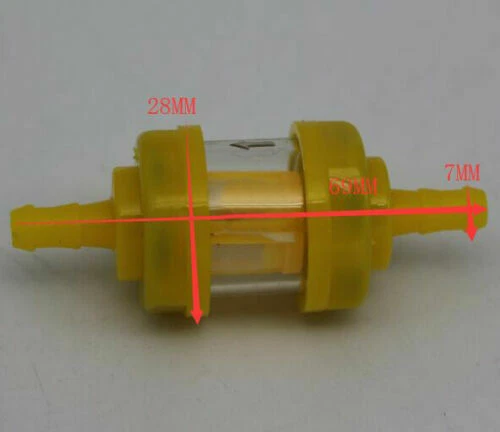Manguera 3 piezas 1/4"" 6mm-7mm Moto Scooter Filtro de gasolina en línea Combustible de gasolina transparente Foto 4 de 4