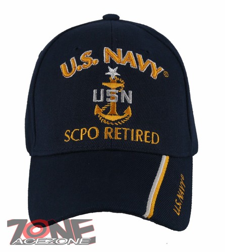 US NAVY USN SCPO RETIRED BALL CAP HAT 