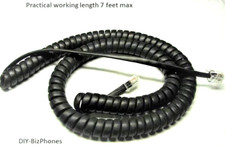 25-Pack Lot Flat Black 12Ft Mitel IP Phone Handset Cord 5200 5300 6900 Series
