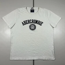 Vintage y2k Abercrombie & Fitch Varsity Style Graphic Shirt Size Large Preppy