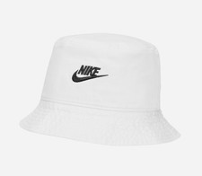 NIKE Apex Futura Washed Bucket Hat Cap White/Black Size LARGE FB5381-100