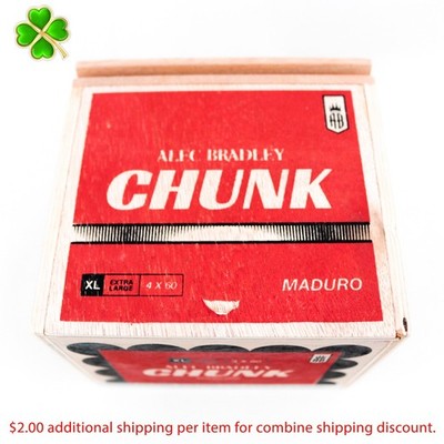Alec Bradley Chunk 4 x 60 Maduro Empty Wood Cigar Box 5'' x 5'' x 4.25''