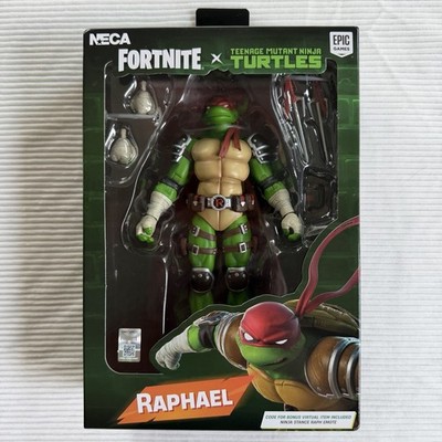 NECA Fortnite x TMNT Raphael Action Figure Rap Emote Code Sealed *IN HAND*
