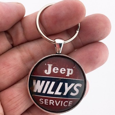Vintage Reproduction Willys Service Sign Keychain