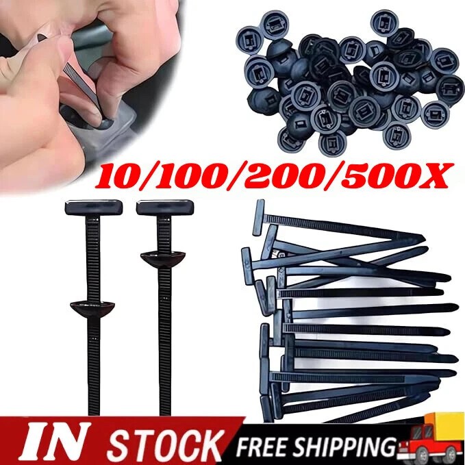 100PCS Heavy Duty Self-Locking Nylon Zip Ties with Buckle for Cables