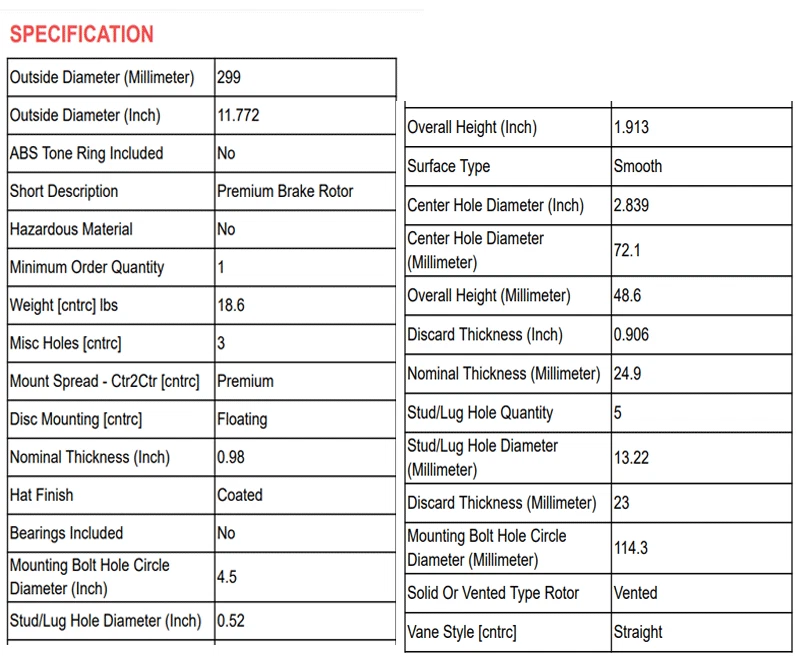 Kits de rotores de freno de disco delanteros para Lincoln Mkz Zephyr 2006-2013 Mazda 6 rotor Foto 4 de 4