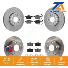 [Front+Rear] Disc Brake Rotors And Ceramic Pad Kit For Volkswagen Passat Audi A4