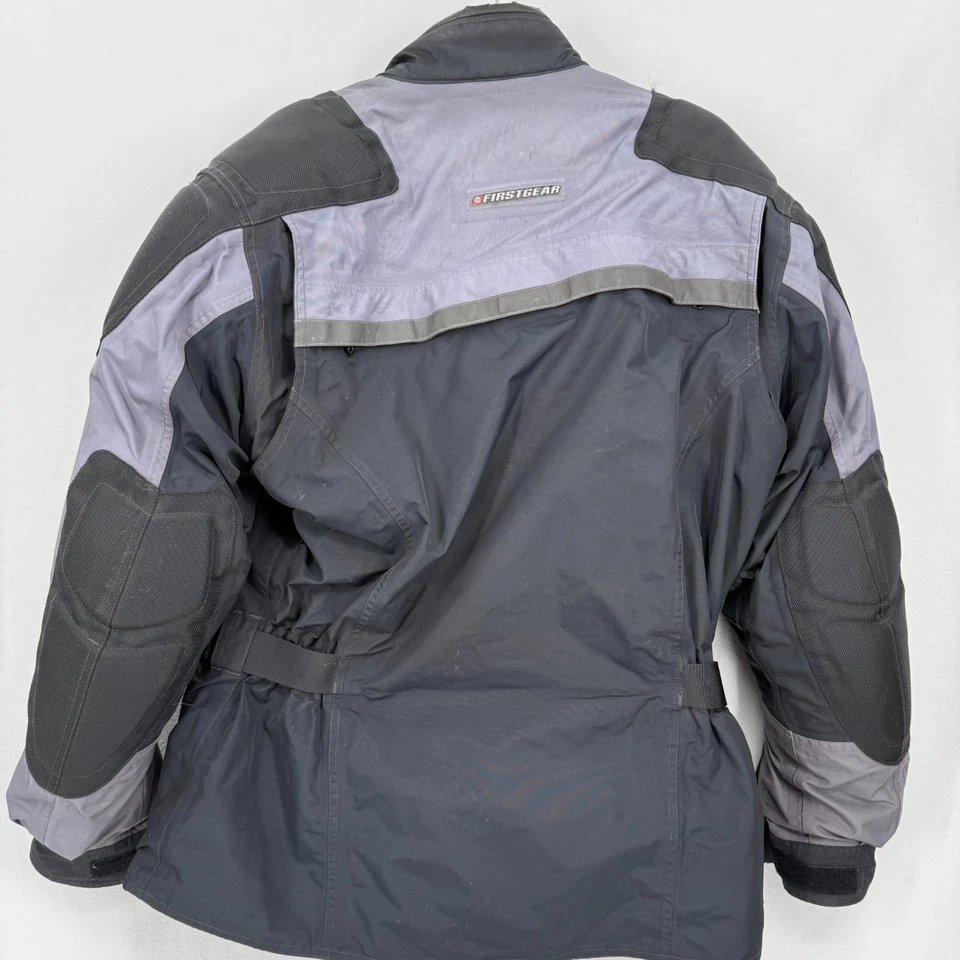 Jaqueta de motocicleta FirstGear masculina L Kilimanjaro impermeável preta cinza - Imagem 2 de 4