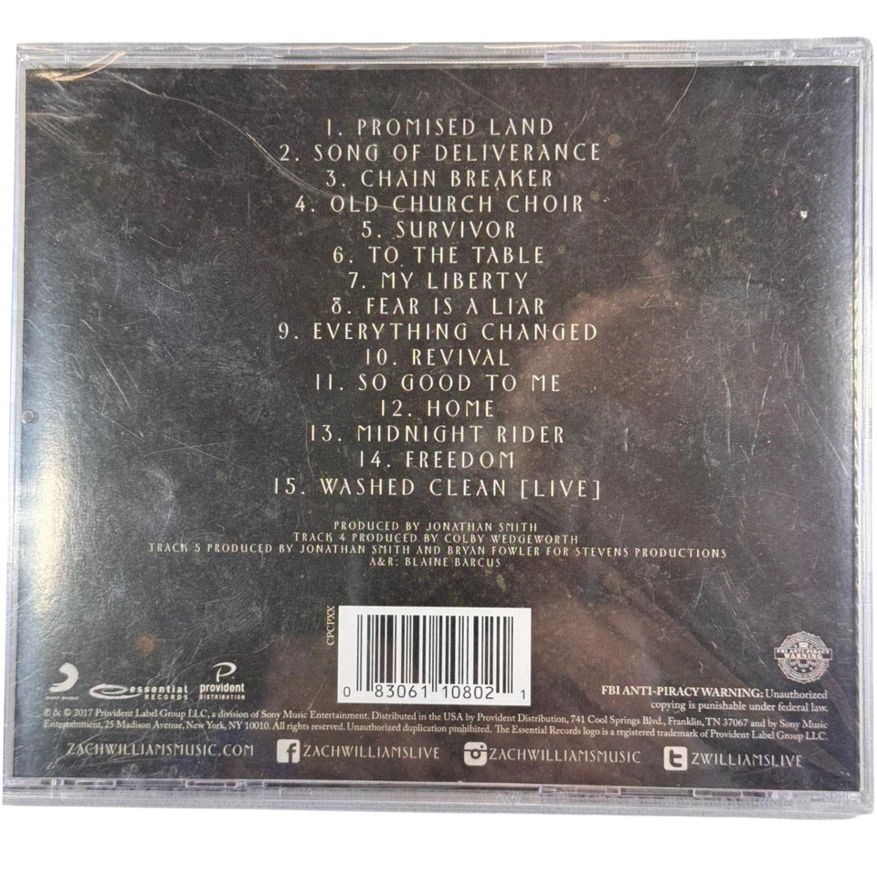 Zach Williams Chain Breaker Deluxe Edition CD 15 Songs Christian Music Sealed - Image 2 of 2