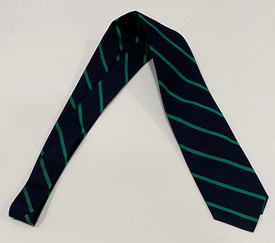 Vintage Robert Talbott 100% Silk Hand Made Repp Tie Navy Blue Green 56L x 3W EUC
