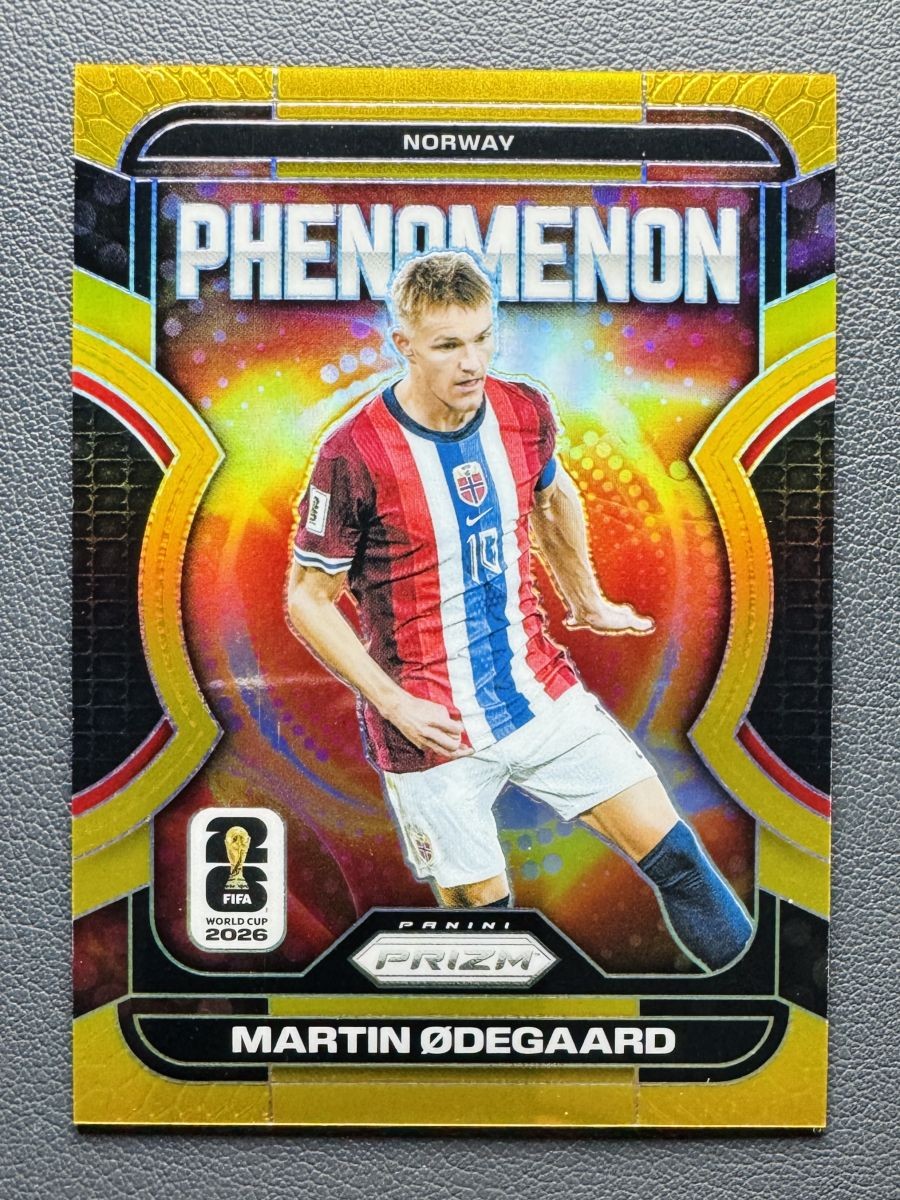 2026 Panini Prizm World Cup Martin Odegaard #10 Phenomenon GOLD Prizm 07/10