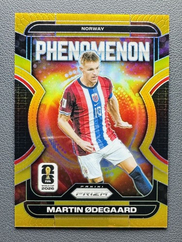 2026 Panini Prizm World Cup Martin Odegaard #10 Phenomenon GOLD Prizm 07/10