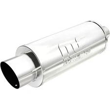 Exhaust Muffler Street Series Stainless Steel Round Silver Exhaust Muffler w