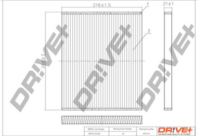 Dr!ve+ DP1110.12.0055 Filter, Cabin Air for Abarth, Alfa Romeo, Citroën, Fiat, O
