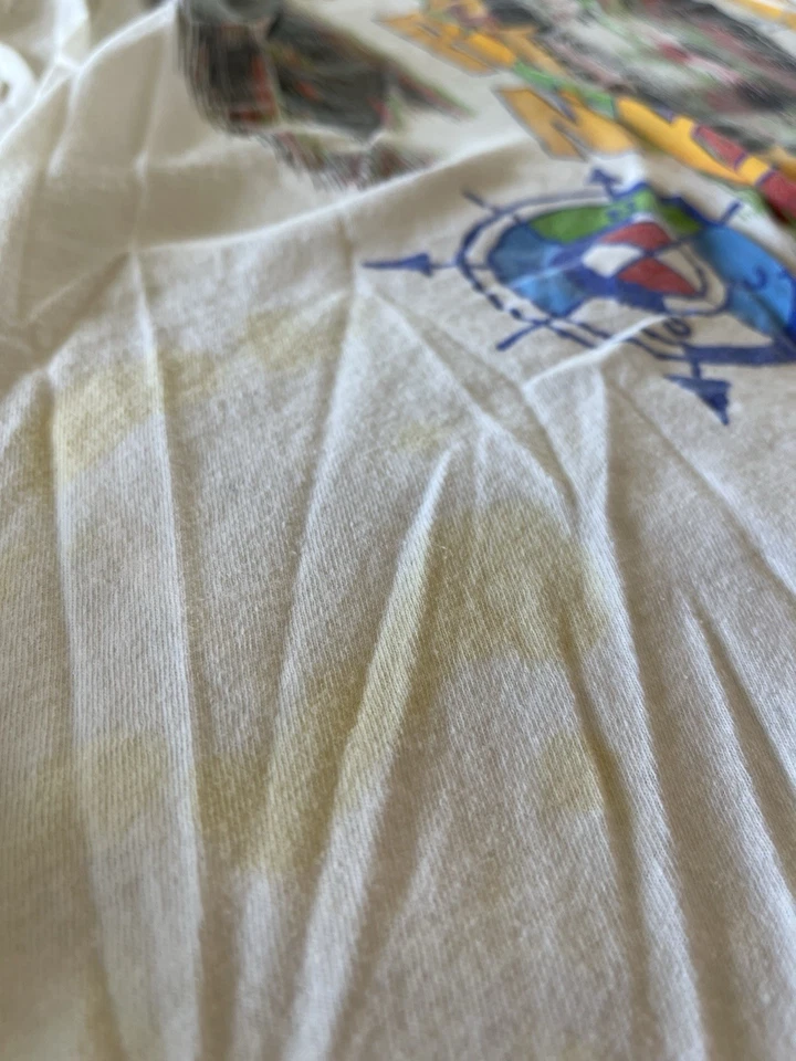 Paul McCartney Mac Is Back 89-90 世界巡回赛复古 T 恤 80 年代白色 XXL 状况极佳 — 第 3/4 张图片