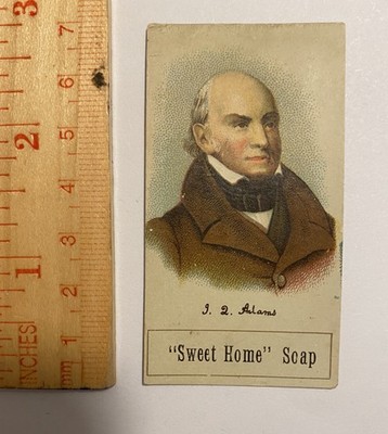 president John Quincy Adams J.S. Larkins trading card 1880s H600