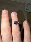 18K Gold Sapphire & Natural Diamond Ring — AIGS Certified — photo 3