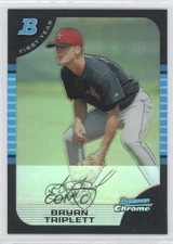 2005 Bowman Chrome First Year Refractor Bryan Triplett #260 Rookie RC 0i0