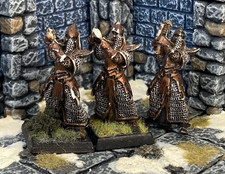 Vintage DARK ELVES EXECUTIONERS x3 painted middlehammer metal GW old world D26