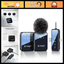 3-in-1 Wireless Microphone for iPhone/Android/Camera, 328ft Range, 18H Battery,