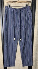 NWT Sundance Catalog Lilou Striped Roll Tab Pull On Pants Size Yarn Dyed Jacquar