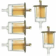 5 Packs 38 Fuel Filters Industrial Universal Motorcycle Inline Gas Fuel Line