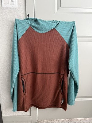 Melanzana Micro Grid Hoodie V2 Men's L Bark/Turquoise | eBay
