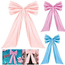 Large Bow Decor Satin Ribbon Bow Tie Giant Hanging Bowknot Party Wall Decoration