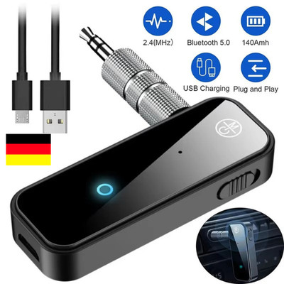 Bluetooth 5.0 Transmitter Empfänger Sender 2-in-1 Aux,Audio Adapter TV 10
