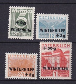ÖSTERREICH MiNr. 563/566 Winterhilfe 1933 postfrisch/ € 95