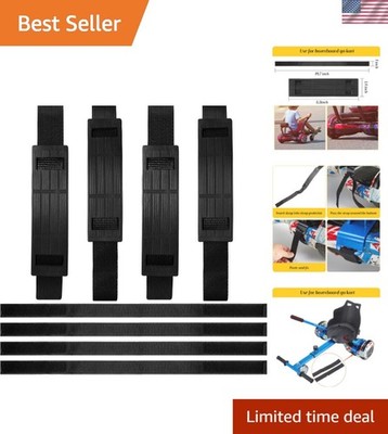 8 Pieces Adjustable Hoverboard Seat Attachment Straps and 4 Hoverboard Go Car...
