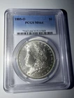 1885-O $`1 Morgan Silver Dollar PCGS MS64 - Holder Lightly Scratched