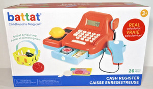 Battat Toy Cash Register Playset Ages 3+ Orange - USED - With Scanner & Sounds