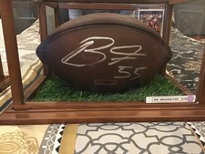 Autographed Braden Fisk Full size football, Los Angeles Rams