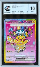 Pikachu EX 277/217 Pokémon Héros Transcendants FR Carte Rare Grade 10