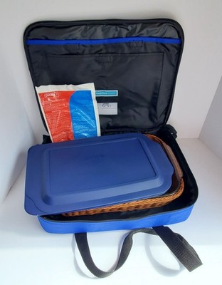 VTG. PYREX PORTABLES  3 QT.  INSULATED FOOD CARRIER,  5 Pc. Set