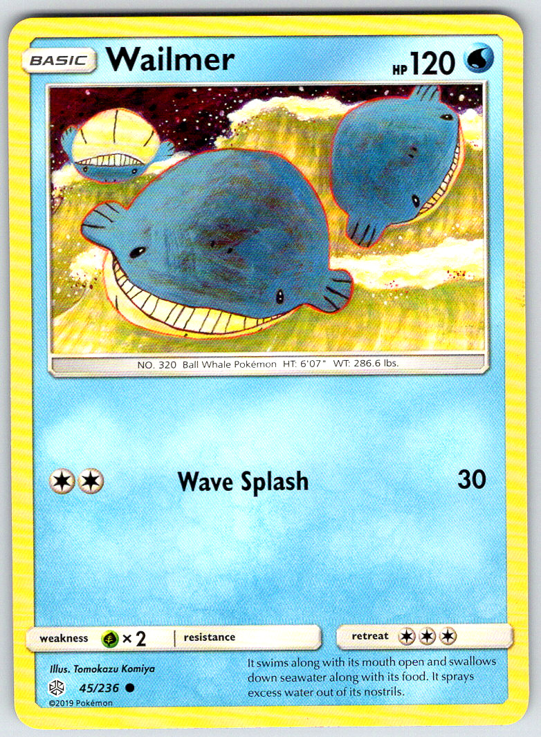 Wailmer 45/236 SM - Cosmic Eclipse Common 2019 NM