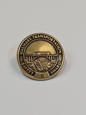 #ad Wal Mart Transportation 8 Year Safety Award Lapel Pin $9.00