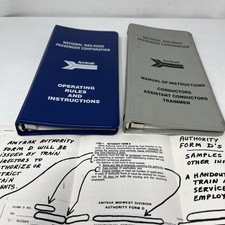 Amtrak Operating Rules & Conductors Manual w/ Inserts 1985-86 Chicago