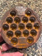 1930 Arrow Lite Model 417 Amber Glass Cat Eye Reflector Marbles Arrow 6 Ins