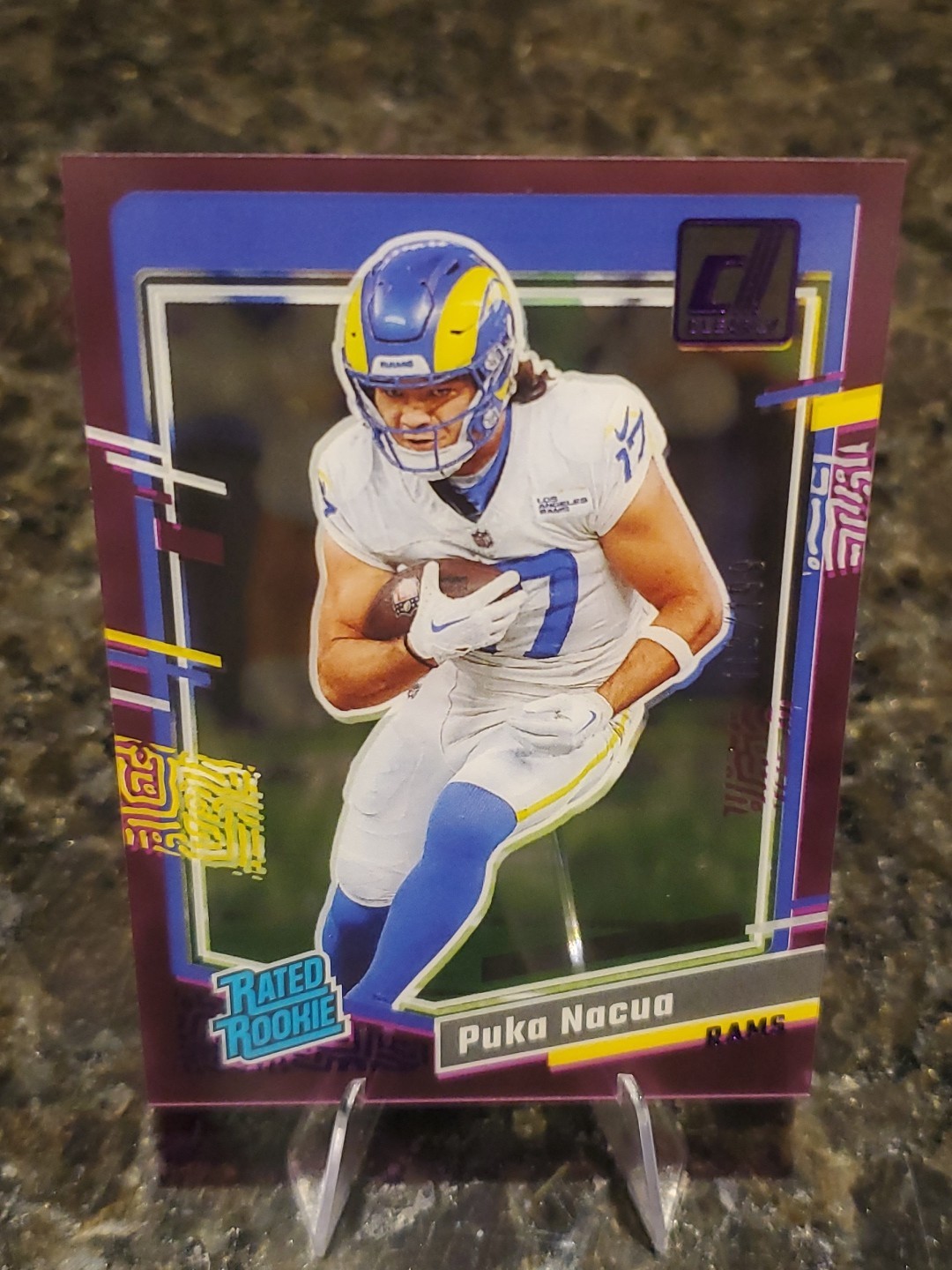 2023 Panini Clearly Donruss - Rated Rookie Puka Nacua #96 Purple /199 (RC)