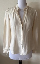 Banana Republic Ivory Lace Blouse Size S
