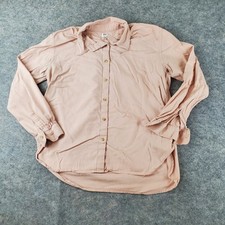 Uniqlo Button Up Shirt Womens Large Pink Coll...
