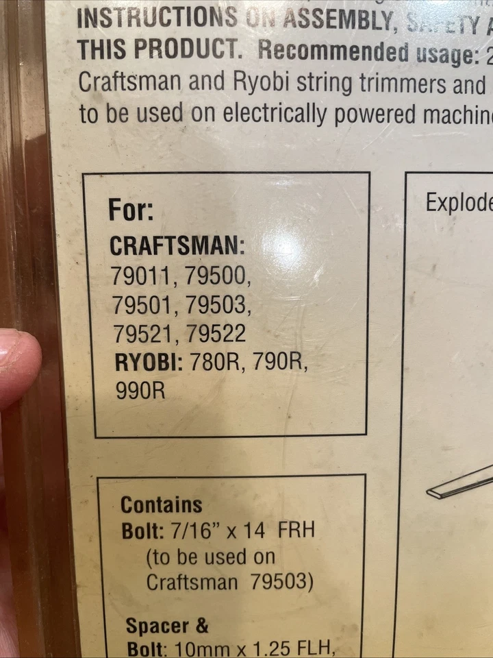 Craftsman Gas Trimmer Weed Brush Cutter Attachment New Old Stock 85748 7185748 - Image 3 of 4